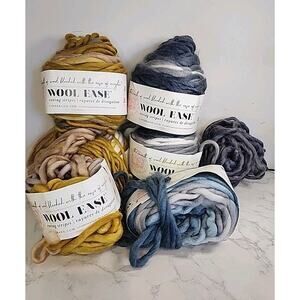 Lion Brand Wool 2x617 & 2x602 Easy Roving Yarn, Wool Blend, Super Bulky (READ)